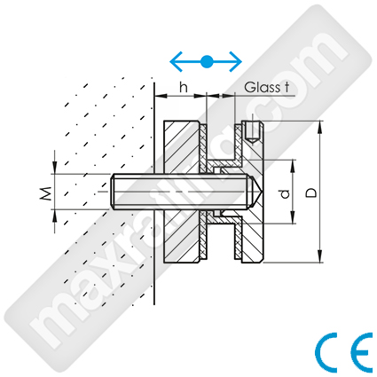 Регулируем дистанционер Ф50мм. чертеж